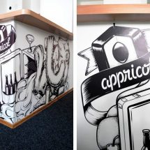 Decoración de oficinas Ilustraciones en Appricot