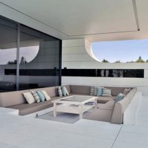 Casas modernas: Balcony de A-cero